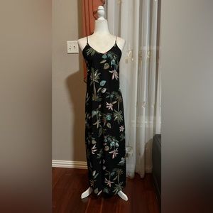 NWT Old Navy Maxi Dress Tropical Jungle Palms Sz XS